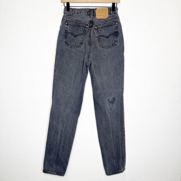 Vintage 80s Levi's 501 Slim Tapered Button Fly Rigid Denim Jeans Mom - Picture 7 of 14